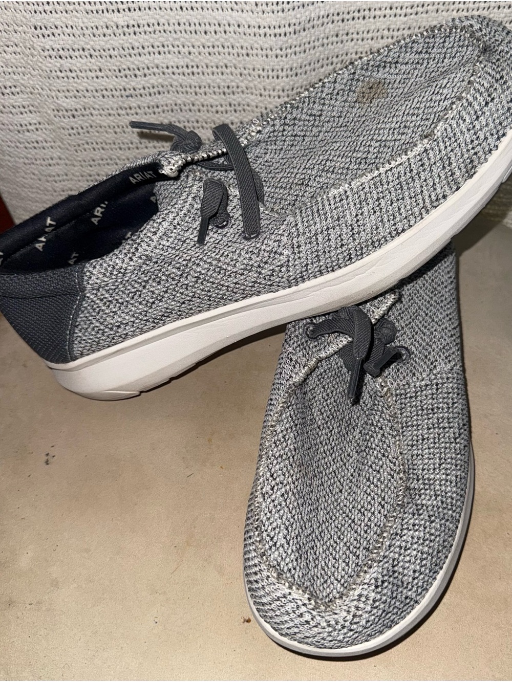 Ariat Gray Knit Slip-On Casual Shoes